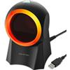 QOLTEC Lettore di codici a barre Qoltec da tavolo cablato 1D/2D Nero/Arancione [MGQOLCKS0050857]