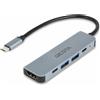 Dicota Docking station Dicota D32060 100W per computer USB tipo C Argento [NUDICUS5P000000]