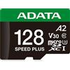 Adata 128GB Scheda Di Memoria Adata Speed Plus microSDXC UHS-I U3 Classe 10 Nero/Verde [UD128GUI3V30A2SP-RA1]