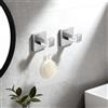 WJUAN Ganci a Muro in Acciaio Inox per Asciugamani & Abiti (2 Pezzi) - Gancio Portaoggetti con Montaggio a Percussione - Ideale per Bagno, Corridoio & Camera - Include Tasselli e Viti - Argento
