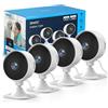 GNCC GC3 Kit 4 Telecamere WiFi Interno 1080P, Fisso, 2,4 GHz, Plug-in