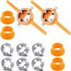 Thatyro Kit di 12 strumenti per la creazione di filettature in PVC con manico in plastica e acciaio legato, set di strumenti per filettare tubi idraulici, fustelle rotonde per tubi standard da 1/2, 3