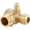 ViaGasaFamido Valvola Non Ritorno per Compressore d'Aria Raccordo 90 Gradi in Ottone 3 Vie Facile Installazione Alta Qualità Pezzi di Ricambio per Connessioni Pneumatiche Industriali Strumenti