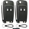 SUPALAND 2 Pezzi 2 Tasti Auto Telecomando Chiave Guscio Con Lama Per Opel Insignia Astra Adam Meriva Mokka Zafira Per Chevrolet Corsa Viva Karl Cascada Copri Chiave di Ricambio