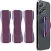 kwmobile Supporto Dita Cellulare - Set 3x Fasce Elastiche Sostegno Antiscivolo Antiurto Telefonino Supporto Universale - Finger Holder Phone bordeaux metallizzato/mora/mora