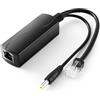 REVODATA 2.5G PoE Splitter 36W 12V/3A, Connettore DC 5.5 * 2.1mm, Conversione da PoE a Uscita DC 12V/3A, 2.5Gbps Ethernet conforme a IEEE802.3bt, plug and play (PS5712BG)