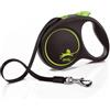 FLEXI Guinzaglio automatico Black Design S strap 5 m verde