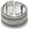 Vestopazzo Vlnet anello fascia con lavorazione treccia | misura regolabile | Placcato in argento |Nickel tested | Lavorazione artigianale |MI5045