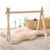 Promise Babe Babe arco gioco bambino legno palestra bambino legno arco gioco neonato giocattolo centro attività arco gioco bambino beige stelle design removibile arco gioco bambino legno