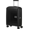 American Tourister Aerostep - Spinner S, Bagaglio a Mano Espandibile, 55 cm, 36/40 L, Nero (Black)
