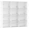 HOOBRO Scarpiera, Scaffale Portascarpe a 12 Scomparti, con Sportello, Scaffale Componibile in Plastica, Scomparto di 40 x 30 x 30 cm, per Corridoio, Portico, Dormitorio, Bianco EWW38SC01
