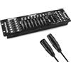 GdjRttk DMX Controller 192 D-MX 512 palcoscenici DJ Light Controller, console di illuminazione mixer con cavo D-MX, kit console D-MX per spettacoli di luce, feste, discoteche,discoteche, DJ bar e teste di