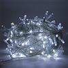 Luccika® serie stringa luminosa di luci da 5 Metri con 100 Led Bianco Ghiaccio per albero di Natale da Esterno ed Interno controller 31V con 8 giochi di luce e Memoria cavo trasparente