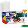 Akitaink - Set Scopa catturapolvere, con 1 Manico + 50 panni Panni Di Ricambio per catturare e Intrappolare la polvere + 2 panni umidi per lavare - Pulizia Profonda e Senza Sforzo