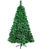 Aufun Albero di Natale artificiale 2,1 m in PVC, Folto, albero di Natale Effetto Realistico, montaggio rapido, con supporto per albero di Natale (210 cm, Aghi di pino verde + effetto neve)