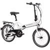 F.lli Schiano E- Sky, Bicicletta elettrica Pieghevole Unisex Adulto, Bianco, 20''