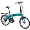F.lli Schiano Galaxy, Bici Elettrica Pieghevole 20 Inches per Adulti, 36V 10.4Ah Batteria Rimovibile, Motore 250W 40Nm, City Ebike, Blu