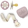 nip Set ciuccio Cherry Green | Limited Edition |0-6 mesi | Sostenibile: 2 ciucci, 1 nastro ciuccio e 1 scatola per ciuccio in materie prime naturali | regalo per nascita | lavanda lilla
