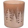 Cosy & Trendy Cosy Home Set di 6 candelabri in vetro rosa antico cracke trees 9 x 9 x 10 cm