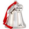 K9King It's a Wonderful Life Inspired Christmas Angel Bell Ornament with Stainless Steel Angel Wing Charm. New Larger Size and Now Comes with 2 Interchangeable Ribbons. (Shiny Silver)