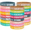QINGYIWL 24 braccialetti motivazionali, in silicone con frasi ispiratrici, idea regalo per adolescenti, studenti, colleghi