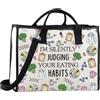 FUNYSO Borsa a tracolla medica con scritta in inglese I'm Silently Judging Your Eating Habits Eating Habits, Habits Tote UK, 0