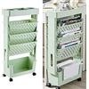 BestAlice Scaffale Mobile con Ruote, Scaffale per Libri a 5 Livelli, Libreria Unica Mobile Rimovibile, Scaffale Organizzativo Girevole in Plastica di Grande Capacità(Verde)