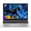 FUNYET Computer portatile da 16 pollici, Win 11 Laptop 16 GB di RAM, 1 TB di SSD, PC portatile Processore N100(fino a 3,4 GHz),6000 mAh Notebook, FHD 1920 x 1200, tastiera retroilluminata