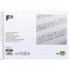 Liderpapel Blocco Musica Pentagramma 3 Mm Folio Paesaggio 20 Fogli 100G/M2