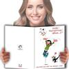 Afie Gaston Lagaffe glmx-2020 grande scheda Congratulazioni grande formato A4 + busta illustrata grande evento buona NUOVA Bravo Champagne Maxi Gigante