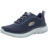 Skechers Flex Advantage 5.0 Concourse, VANTAGGIO Uomo, Navy Mesh/Duraleather/Orange Trim, 40 EU