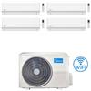 Midea Climatizzatore Condizionatore Midea Elegance R32 WiFi Quadri Split 9000 + 9000 + 9000 + 12000 BTU con U.E. M4OE-28HFN8-Q INVERTER Classe A++/A+