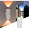 Gaogodot Applique da Parete Interno, Lampada da Parete con Sensore di Movimento, Luci LED Camera Plafoniere da Muro Ricaricabile 3000K, Illuminazione per Camera da Letto Soggiorno Corridoio Scale, Bianco