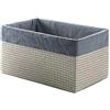 Gedy Scatola Lavanda Richiudibile Piccola Lavanda Grigio Rafia 12x21x15 Cm