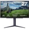 LG 27GS85Q Monitor Gaming UltraGear 27'' Nano IPS QHD (2560x1440) 200Hz (O-C) 1ms (GtG) G-Sync Compatible AMD FreeSync HDR 400 HDMI 2.0 (HDCP 2.2) DisplayPort 1.4 AUX Flicker Safe Nero