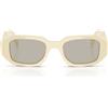 Prada Occhiali da Sole PR17WS 21D5J2 Bianco/Marrone Chiaro Unisex