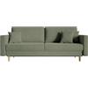 Selsey Valico - Divano letto per 3 persone con funzione sonno, 230 cm, colore: Verde oliva
