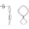 SOFIA MILANI - Orecchini da Donna in Argento 925 - con Pietra Zircone - Orecchino Pendente a Cerchio - E1759