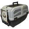 Aimé - Trasportino Gatto e trasportino per Cani di Piccola Taglia - con aerazioni Laterali, griglia in metalo e Chiusura di Sicurezza - Colore Grigio - Dimensioni 56x36x35 cm