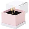 PANDORA Anello da donna a forma di cuore, oro 163801C01, 52/16,6, Argento sterling, Zirconia cubica