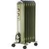 Ardes Radiatore Termosifone Elettrico ad Olio Stufa Portatile 7 Elementi 1500 Watt colore Verde - AR4R07VIN