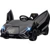 HOMCOM Macchina Elettrica per Bambini 3-5 Anni Lamborghini 12V con Telecomando e Velocità 3-5km/h, Nero | Aosom Italy