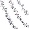 Klikel Ghirlanda di perline a doppia torsione in argento iridescente, grande e scintillante, set di 2 pezzi da 3,5 m ciascuna