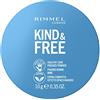 Rimmel London, Cipria Compatta Idratante KIND & FREE, con Aloe Vera e Tapioca, senza Talco, Cruelty-Free e Vegano, Tonalità 30 Medium, 10 g