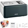 VEVOR Gelatiera Automatica con Compressore Integrato, Macchina per Gelato Senza Precongelamento 1,5 L Sorbettiera Elettrica 3 Modalità, Macchina per Gelato con Compressore per Casa