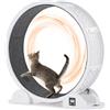 VEVOR Ruota per Esercizi per Gatti con Contapassi 1038 mm Sotto 13,6 kg Bianco