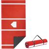 VEVOR Tappetino da Baseball, 300x116 cm, Tappetini in Erba Sintetica per Box di Battuta, Attrezzatura per Allenamento di Battuta Softball con Base di Casa ed Erba Sintetica Anti-Scolorimento, Rosso