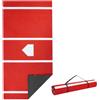 VEVOR Tappetino da Baseball, 366x183 cm, Tappetini in Erba Sintetica per Box di Battuta, Attrezzatura per Allenamento di Battuta Softball con Base di Casa ed Erba Sintetica Anti-Scolorimento, Rosso