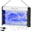 Morole Lampada Antizanzare 3200V per Interno/Esterno, UV LED con Rete Elettrica Sicura Protezione al Tatto, Sospensibile USB e Vassoio Rimovibile - Ideale per Grondaia/Giardino/Casa