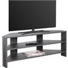 RICOO Mobile TV angolare 110 x 45 x 36 cm WM069-BG Mobiletto porta televisore Grigio cemento